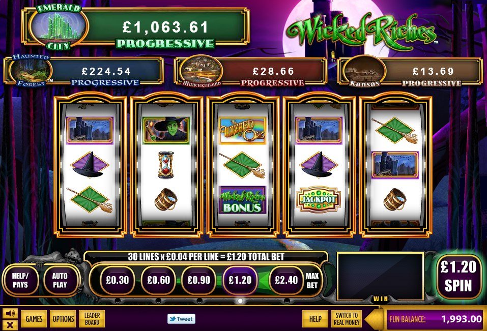 The Wizard Of Oz Wicked Riches Slot Review